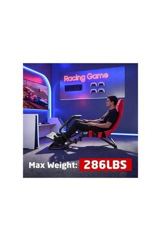 Gofpr-6021 Flex Pro Yarış Oyun Simülatörü Kokpiti - Kırmızı/siyah Kırmızı - Siyah