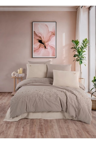 Punç Nakışlı Diamond Series Nevresim Takımı Çift Kişilik Ve Oda Kokusu Kutulu Diva-dry Rose