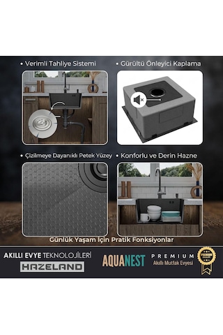Hazeland Aquanest Urban Mutfak Evyesi 60 45 Antrasit