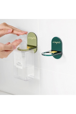 Maiyame Banyo Duş Jeli Ve Şampuan Rafları - Delik Açmayan Duvar Üstü Konteyner - Kiremit Yeşili - Pratik Ve Dayanıklı Yeşil