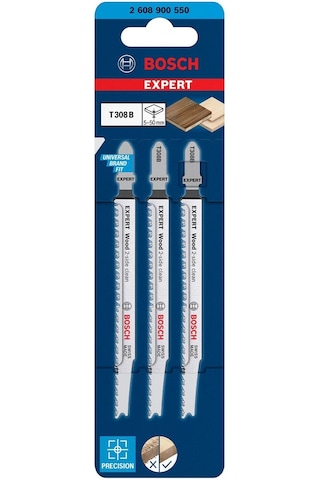Bosch Expert Wood 2-Side Clean T 308 B Dekupaj Testere Bıçağı 3 Parça - 2608900550