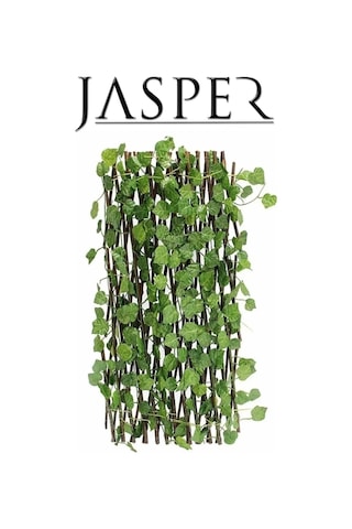 Jasper Yapay Çiçek Geniş Yaprak Akordiyon Çit 120 CM x 3 M