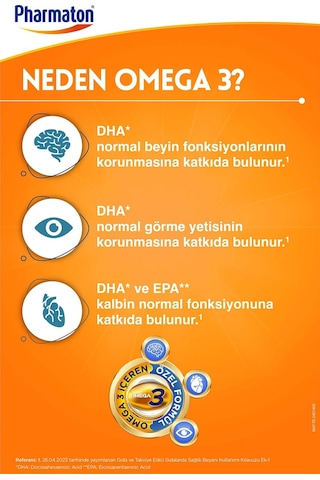 Pharmaton 50 Plus Omega 3 Içerikli 30 Kapsül