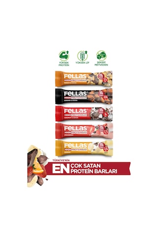 Fellas Yüksek Protein Bar Deneme Paketi X 5 Adet