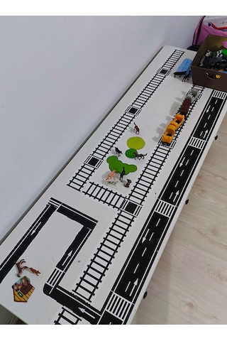 Aysan Etiket Raybant Çocuklar İçin Oyun Bantı 7cm X 10 Metre Beyaz - Siyah