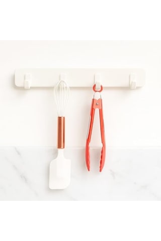 Duvar Askılığı 26 Cm 4 Kancalı Delmeden Montajlı Plastik Askı Banyo Mutfak Ve Kapı Arkası Kullanım Için Diğer