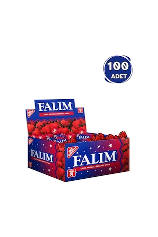 Falım Çilek Aromalı Sakız 100 X 1,4g - 1 Adet Falım Çilek Aromalı Sakız 100 X 1,4g - 1 Adet