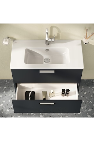 Vitra Vitra Mia 80 Cm Antrasit Çekmeceli Banyo Dolabı Takımı 75100 Antrasit