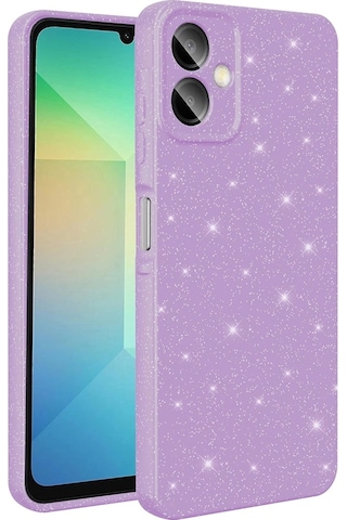Galaxy Uyumlu A06 Kılıf Kamera Korumalı Simli Lüks Zore Koton Kapak