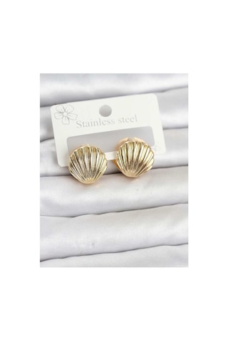 316l Çelik Gold Renk Deniz Kabuğu Model Kadın Küpe Tj-bkp11865 Evimdeyokyok