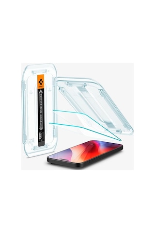 Spigen Apple Uyumlu iPhone 16 Pro Max Cam Ekran Koruyucu Kolay Kurulum Glas.tr Ez Fit Slim Hd - Agl07907