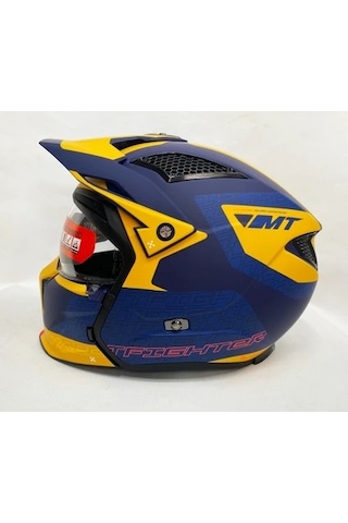 Mt Streetfighter Sv Totem C3 Modüler Motosiklet Kask Sarı