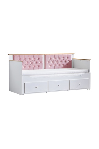 Alaçatı Divan Çekmeceli Açılır Çift Kişilik Karyola+ Soft Yatak