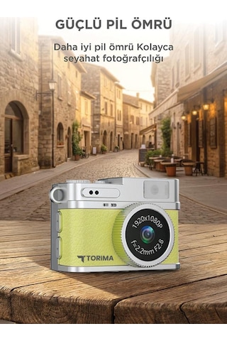 Torima CMR35 Mini Dijital Kamera Selfie Video Vlog Kamerası Mini Anahtarlık 1080p