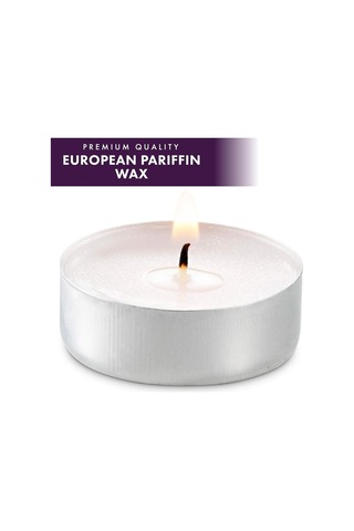 Beyaz Tealight Mumlar Toplu 100'lü Paket Parafin Preslenmiş Balmumu, Dumansız, Kokusuz, Damlatmaz, Uzun Ömürlü Y Çok Renkli