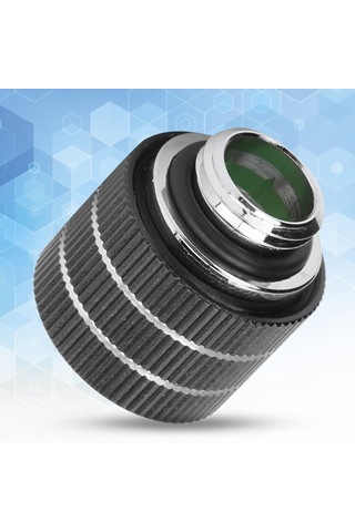 Yaleker Freezemod Bilgisayar Su Soğutma 20kg Düşme Engeli 12mm Petg/pmma Sert Boru Bağlantısı, Gümüş İç Kapaklı G1/4 Dişli Bakır Vücut Siyah Hygkn-b12m