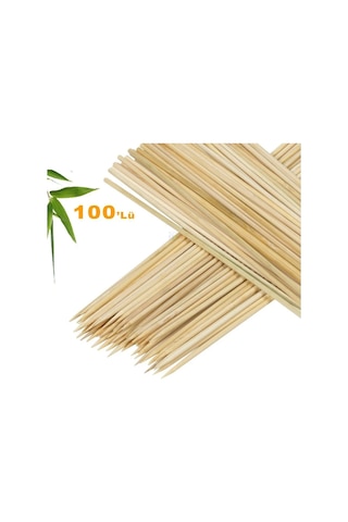 Çöp Şiş 25 Cm 100 Adet Doğal Ahşap Şiş