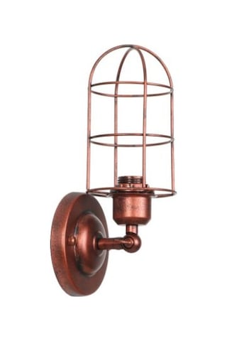 RİOLİGHT RETRO BAKIR ESKİTME MAFSALLI KAFES METAL DUVAR APLİK Eskitme