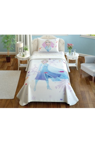 Taç Frozen 2 Elsa Tek Kişilik Lisanslı Pike Takımı