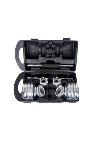 Ckspor 2 Adet 15 Kg Krom Dumbell Seti Çantalı Döküm Plaka Dambıl Seti Cks15