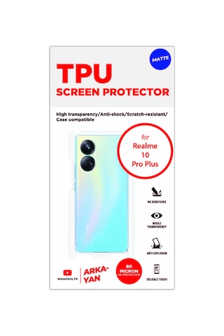 Realme 10 Pro Plus Mat Arka Ve Yan Kaplama Tam Kapatan Hd Film