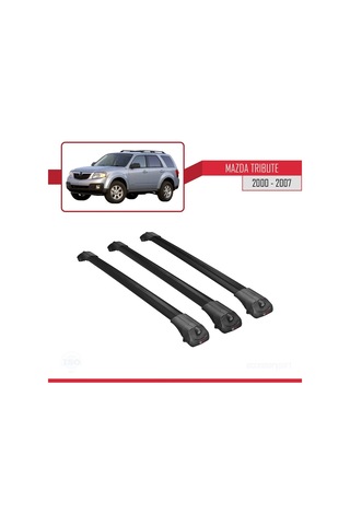 Mazda Tribute 2000-2007 Arası İle Uyumlu Ace-1 Ara Atkı Tavan Barı Siyah 3 Adet Bar