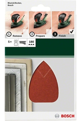 Bosch Multi Zımpara Kağıdı 5'li 95 x 135 mm 180 Kum 4 Delik - 2609256A71