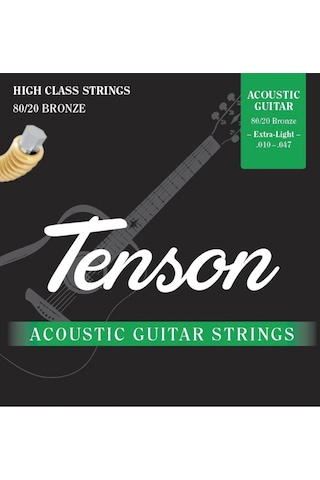 Tenson 80/20 Bronze 10-46 Extra-light Akustik Gitar Teli Tenson 80/20 Bronze 10-46 Extra-light Akustik Gitar Teli