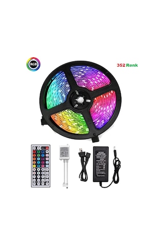 Cata Ct-4558 Rgb Şerit Led Seti 5 Mt Rgb Led+trafo+rgb Kumanda