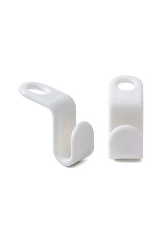 Shineyee Ev İçin 50 Adet Beyaz Kalın Plastik Halka Askı, Kolay Kullanıma Uygun, Konforlu Ev Yaşamı Sağlar, Üst Üste Konulabilir, Dayanıklı Malzeme Diğer