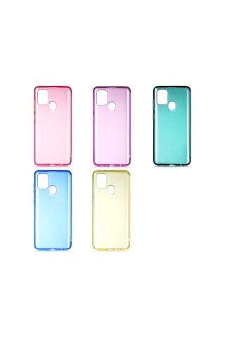 Galaxy A21s Kılıf Zore Bistro Kapak Sarı