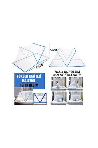 Krt-1128 Cm-451 Portatif Sinek Koruyucu Cibinlik Ve Tül - Çocuk Ve Bebek 50x125 CM