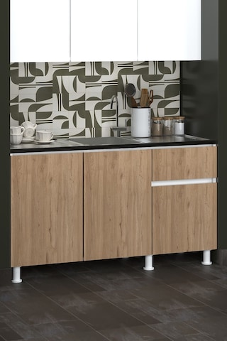 150 Cm Poyraz Mutfak Alt Modül Evyeli Ahşap