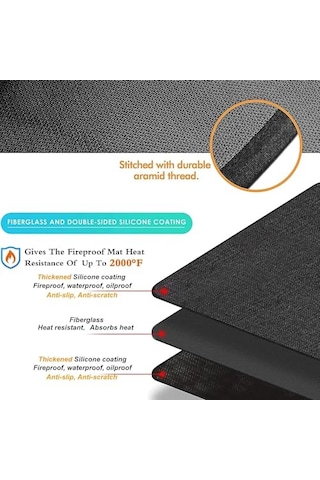 Ubeesize Büyük Izgara Altı Pedi, 193x122 Cm, Çift Taraflı Yanmaz, Yağ Geçirmez Su Geçirmez Bbq Mat Sku: Smgstka136c9c0ef Bakır