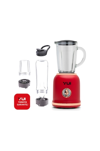 Yui M-18 3'ü 1 Arada Retro Smoothie Blender Seti