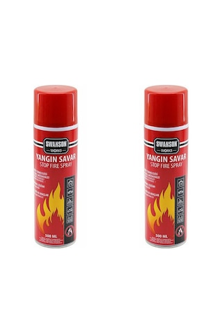 2 Adet Yangın Söndürücü - Yangın Savar Sprey 500ml + 500 Ml Ev - Ofis - Oto Araç Ateş Boğucu Köpük Tabaka Oluşturur 5728