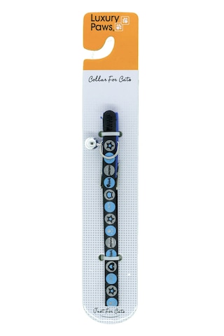 Luxury Paws Kedi Boyun Tasması Reflektif Mavi 10mm-32CM