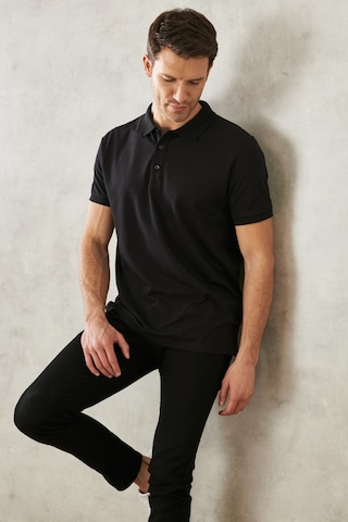 Ac&Co / Altınyıldız Classics 4A4820200047Sss3XL Düğmeli Polo Yaka Cepsiz Slim Fit Erkek Tişört - Siyah