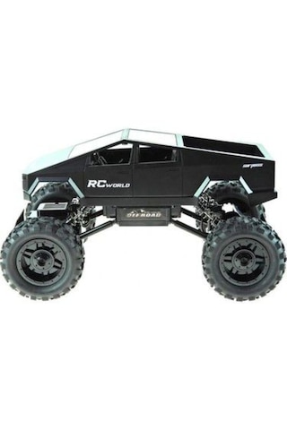 1:14 4x4 Cybertruck Rc Kumandalı Uzaktan Kumandalı Araba 2.4 Ghz Işıklı Siyah 35 Cm Siyah