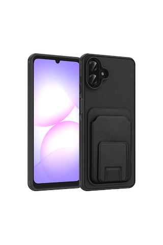 Zore Samsung Galaxy Uyumlu A07 Kılıf Kartlıklı Tpu Zore Bikart Kapak - Lacivert