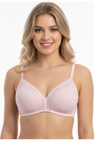 Bonbon Kadın Balensiz Jakarlı Soft Bra Sütyen Bb2103 Pembe