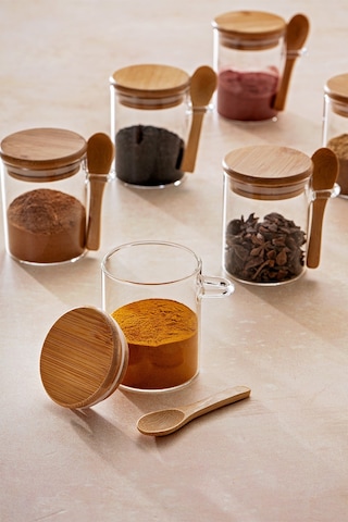 Emsan Lia Borosilikat 6'lı Baharat Seti Şeffaf