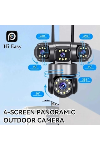 Ztech Zr-z6pro Wifi Kamera 4 Lens - Köşeler Ayarlı - Mikrofon + Hoparlör + Alarm
