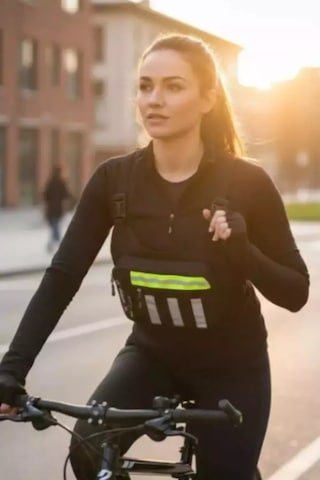 Seventeen Motosiklet Ve Bisiklet Kurye Reflektörlü Göğüs Çantası 4983 Siyah