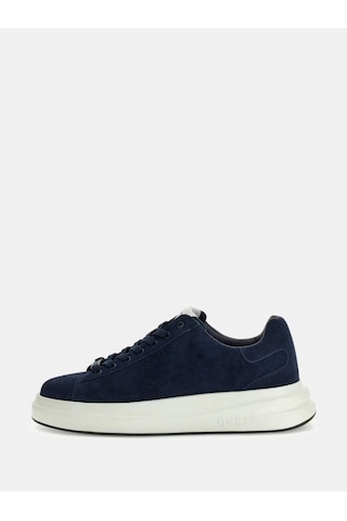 Guess Elba Hakiki Deri Erkek Sneaker Ayakkabı Fmtlbasue12 Mavi