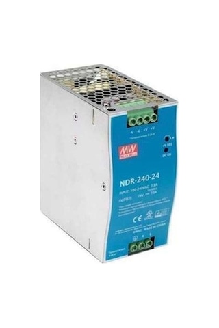 Meanwell Ndr-240-24 Mw 240w Dın Ray 24v. 10a Meanwell Ndr-240-24 Mw 240w Dın Ray 24v. 10a