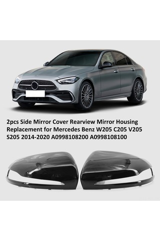 Wezone Mercedes Benz W205/w213/w253 Vb. İçin Abs Siyah Arka Görüş Aynası Kapağı 2 Adet - Oem Uyumlu