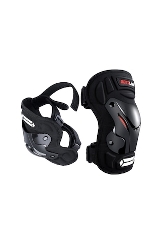 Sones Motolsg 2 İn 1 Motosiklet Bisiklet Yansıtıcı Şerit İle Binme Koruyucu Dişli Dizlik Siyah