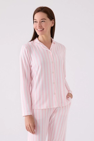 Arnetta 3065 Uzun Kol Kadın Pijama Takımı Toz Pembe Toz Somon