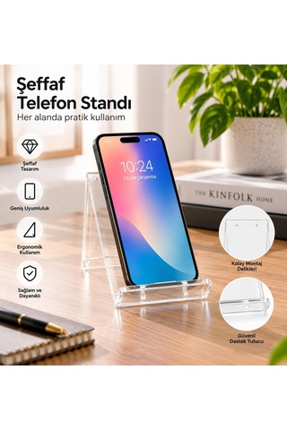 Pleksi Tablet Standı 10 12 Cm 5 Li Şeffaf